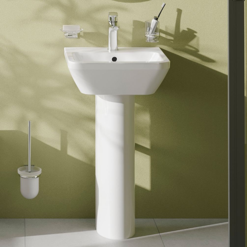 VitrA Integra Rectangular 450mm Pedestal Basin Lifestyle 2